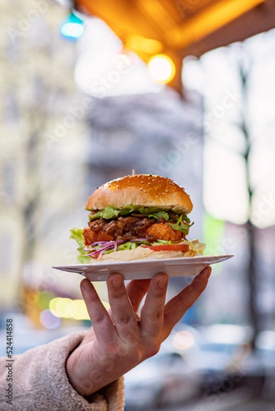 Obraz Vegetarischer Hamburger