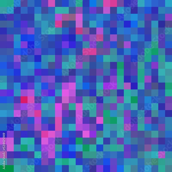 Fototapeta seamless pattern, fashionable, bright background, texture, stained glass, glass fragments, mosaic, window, turkish style, summer, color, squares, blocks, pixels, stripes, graphic, geometric,