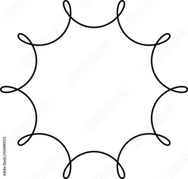 Fototapeta Spirograph illustration shape

