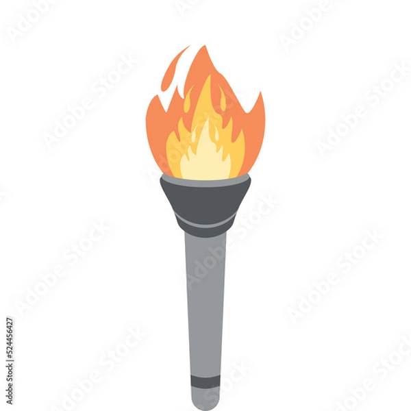 Fototapeta Torch Light Fire fiery flame bright fireball flames Torchlight Red
