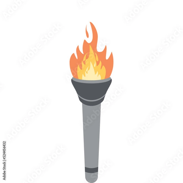 Fototapeta Torch Light Fire fiery flame bright fireball flames Torchlight Red