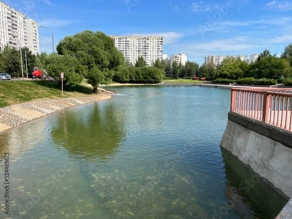 Obraz Mikhailovsky pond, Zelenograd, summer, 2022