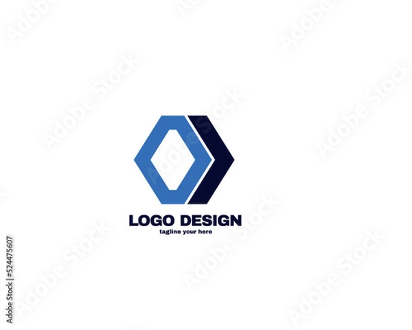 Fototapeta modern and simple design concept logo for company . simple logo with gradient color template . vector file eps 10