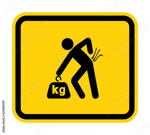 Fototapeta Lifting Hazard May Result In Injury See Safety Manual For Lifting Instructions