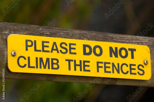 Fototapeta yellow warning sign