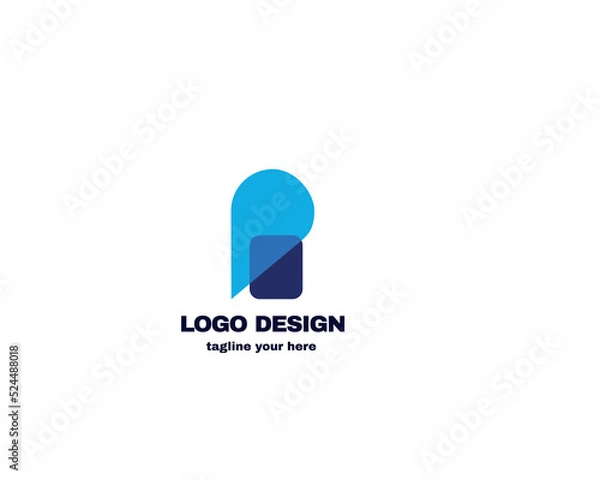 Fototapeta simple and modern logo design . logo for company vector file eps 10 . logo with simple and gradient color template