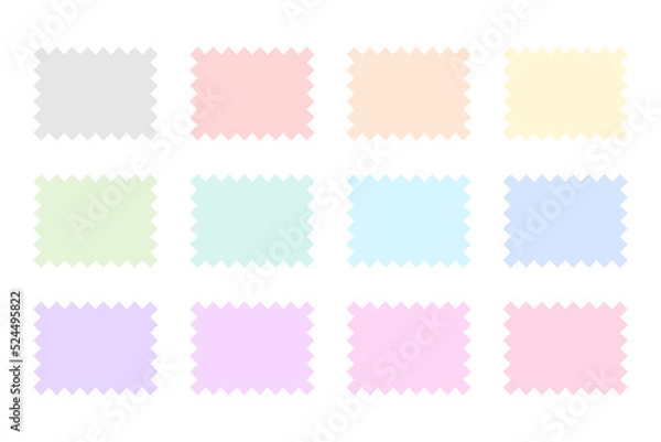 Obraz ギザギザのフレーム背景素材　イラストセット