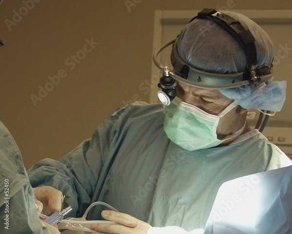 Obraz Chirurg z reflektorem