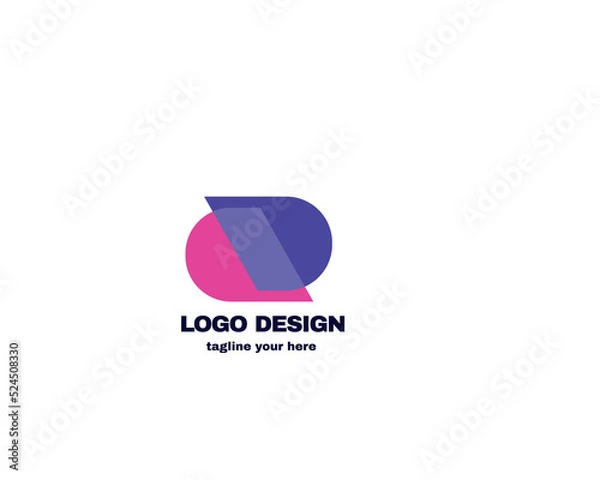 Fototapeta simple and modern design concept. logo for company vector file eps 10 logo with simple and gradient color template