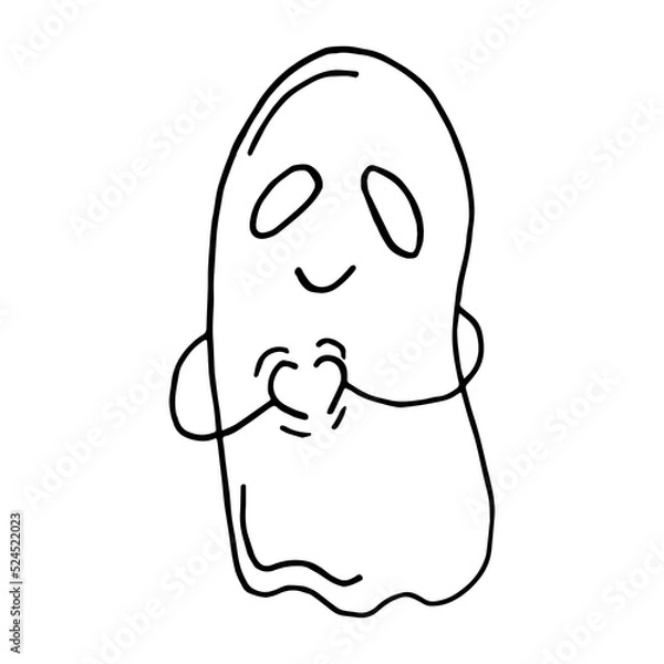 Fototapeta ghost in doodle style