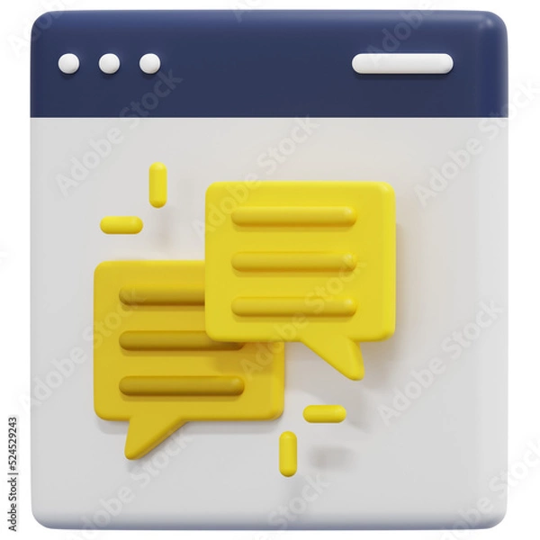 Fototapeta feedback 3d render icon illustration