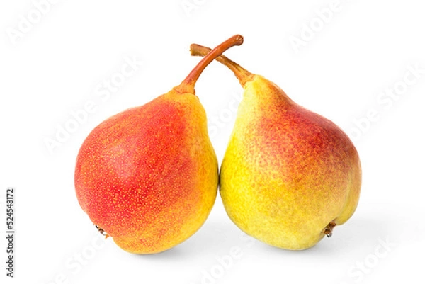 Obraz Two pears, isolated on white background
