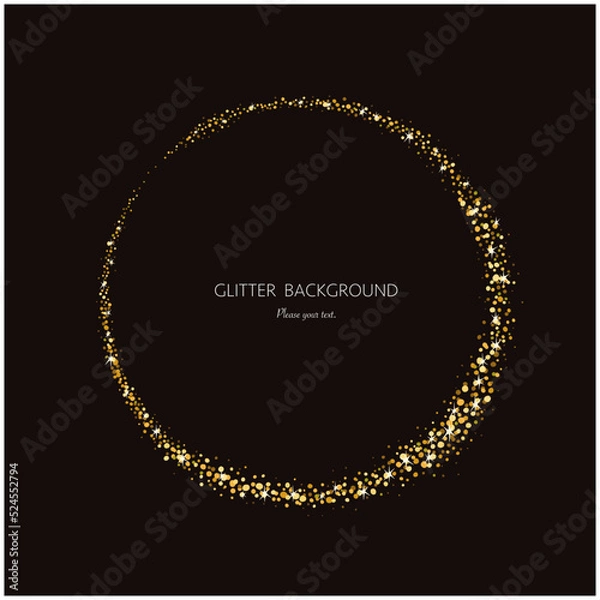 Fototapeta キラキラ輝く魔法の粉-手描きの背景素材