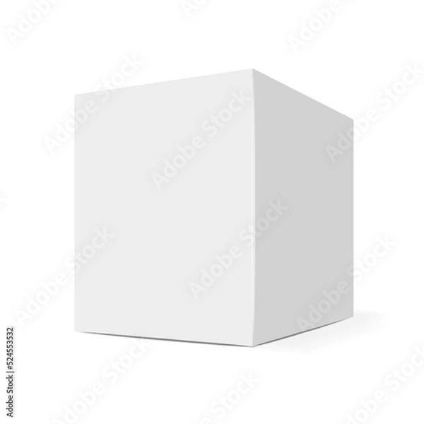 Obraz Isolated box packaging, realistic isolated white background, vector illustration, cosmetics box vector, boxes package