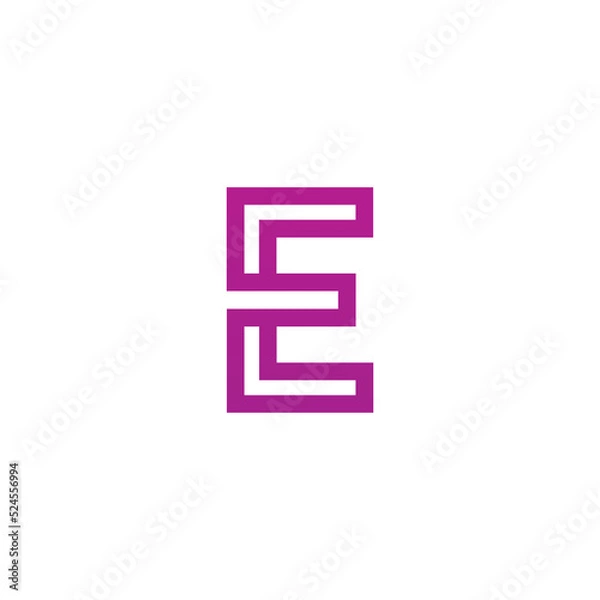 Fototapeta E logo circle vector, symbol, icon,  E design logotype