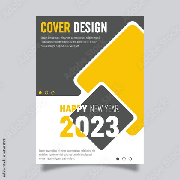 Fototapeta Vector book cover design template for new year celebration