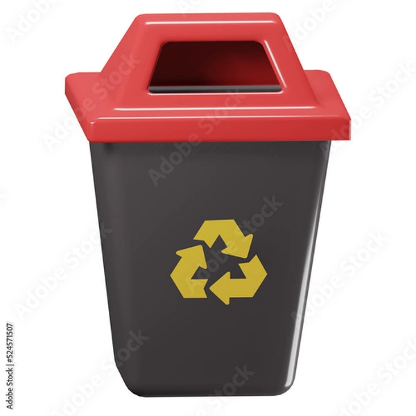 Fototapeta recycle bin 3d icon