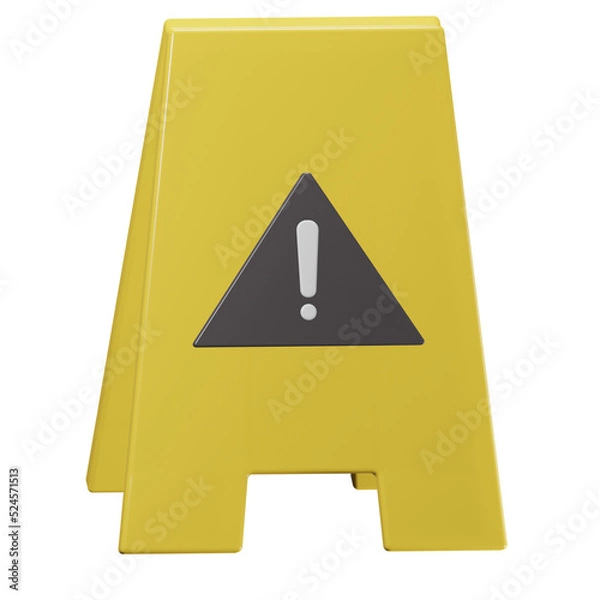 Fototapeta Warning Board 3d Icon