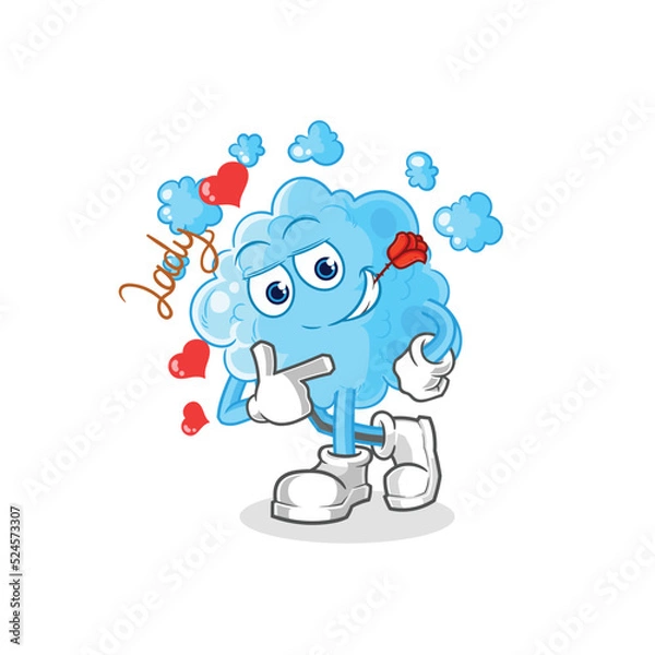 Obraz foam flirting illustration. character vector