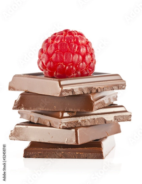 Fototapeta raspberry and chocolate