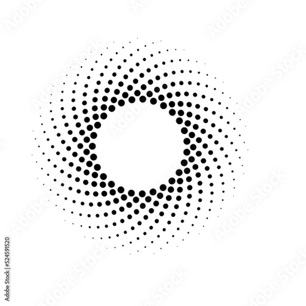 Fototapeta beautiful gradient circle halftone for background decoration comic