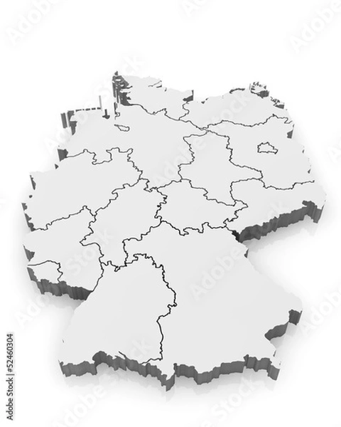 Obraz Germany-Deutschland 3d map
