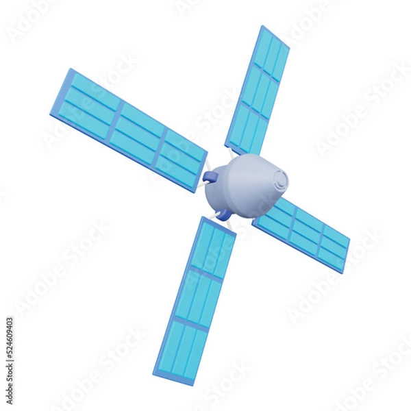 Fototapeta Space capsule 3d rendering isometric icons.