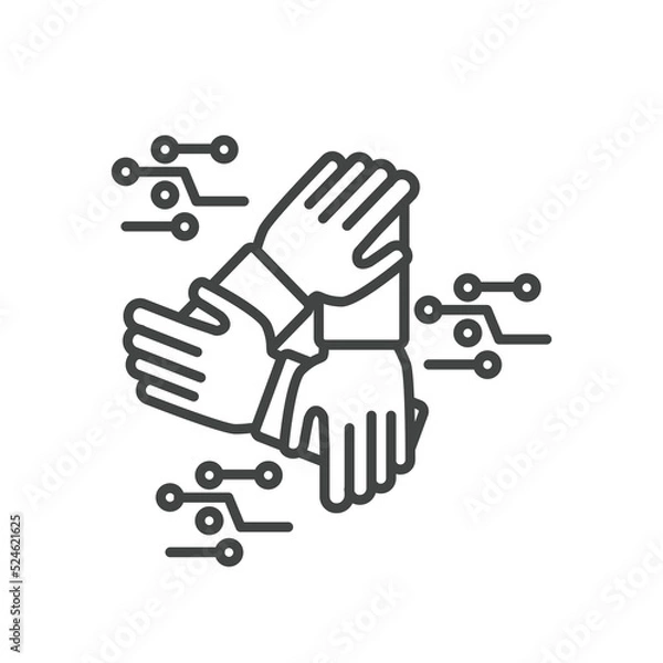 Fototapeta Human Computer Interaction icons  symbol vector elements for infographic web