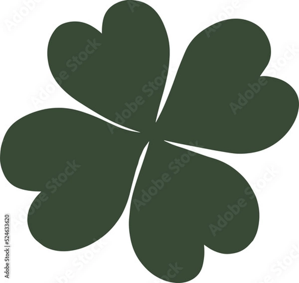 Fototapeta clover leaf silhouette