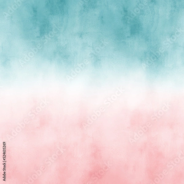 Obraz Abstract background design of blue and pink watercolor for square social media posts as instagram 