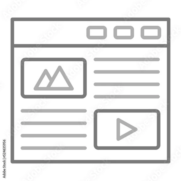 Obraz Blog Greyscale Line Icon