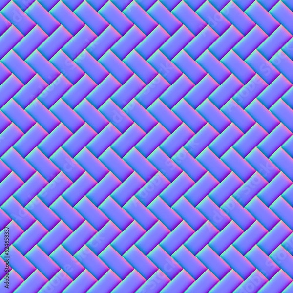 Fototapeta Normal map in carbon material (completely seamless pattern)