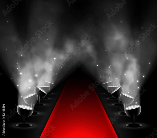 Obraz czerwony dywan