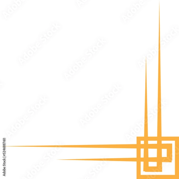 Obraz golden line frame decoration