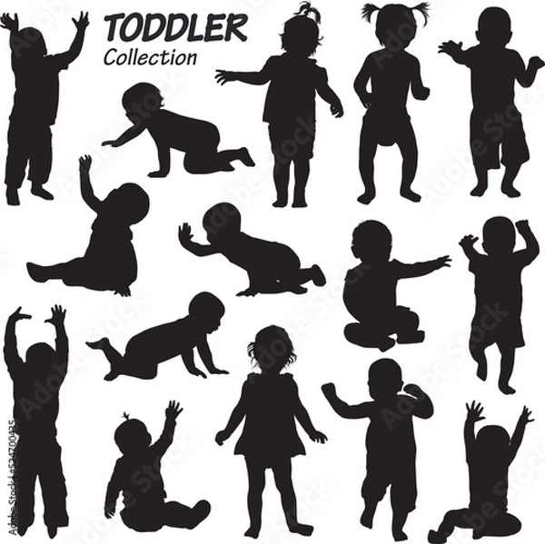 Obraz toddler silhouette
