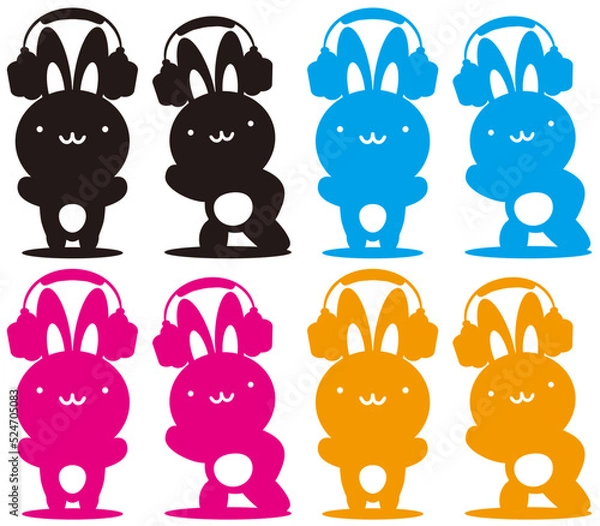 Fototapeta Rabbit_Headphones