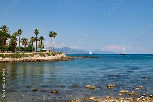 Obraz Cote Azur, Antibes beach view