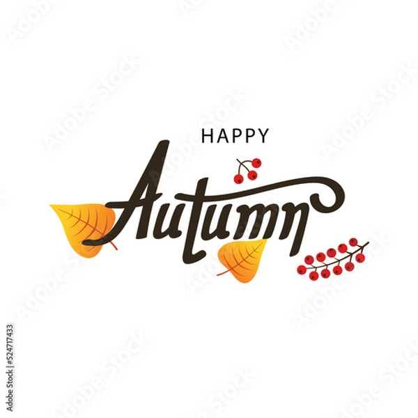 Fototapeta Autumn background with leaf for shopping sale