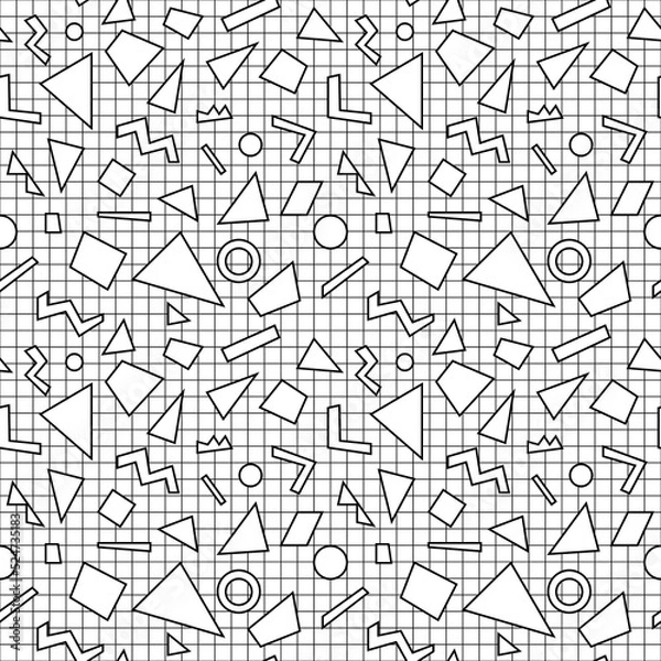 Obraz seamless geometric pattern with abstract shapes