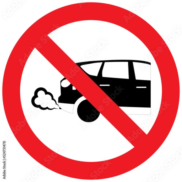 Fototapeta Warning Do Not Switch On Engine Symbol Sign