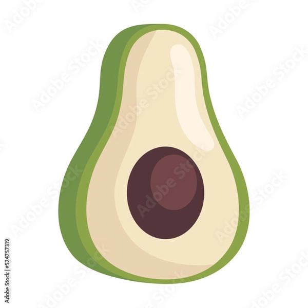 Obraz half fresh avocado