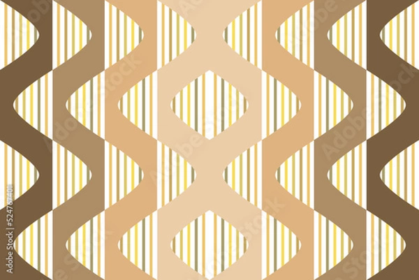 Fototapeta Square silk scarf design with abstract geometric pattern. Handkerchief, fabric pattern, pastel fabric pattern.
