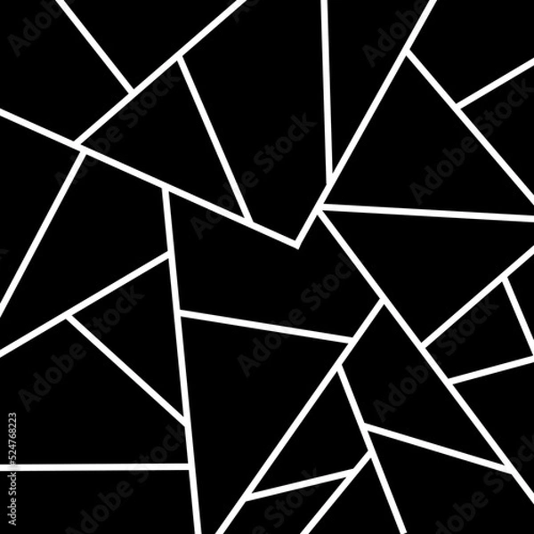 Obraz seamless black and white geometric pattern