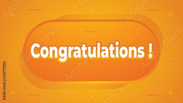 Fototapeta Congratulations banner and sign with colorful background design