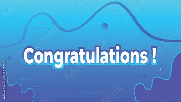 Fototapeta Congratulations banner and sign with colorful background design