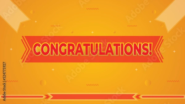 Fototapeta Congratulations banner and sign with colorful background design
