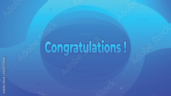 Fototapeta Congratulations banner and sign with colorful background design