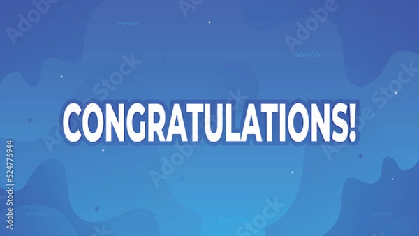 Fototapeta Congratulations banner and sign with colorful background design