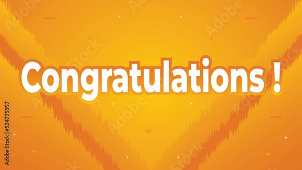 Fototapeta Congratulations banner and sign with colorful background design