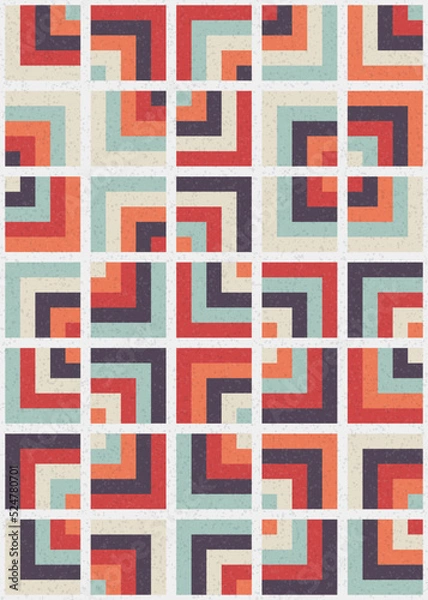 Fototapeta Abstract Geometric Pattern generative computational art illustration